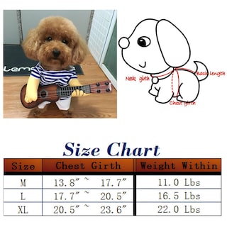 Foto 6 | Foto 6 | Disfraz De Mascota Nacoco Guitarra Para Perro Y Gato Halloween Y Navidad - Venta Internacional.