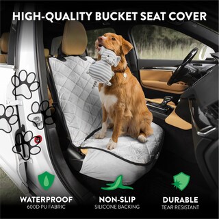 Foto 2 | Foto 2 | Protector De Asiento De Coche Plush Paws Premium Bucket Impermeable Gris - Venta Internacional.