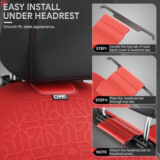 Foto 5 | Foto 5 | Juego Completo De Fundas De Asiento Caap Driven Protex Series Universales Rojas - Venta Internacional.