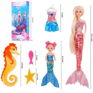 Foto 5 | Foto 5 | Muñeca Sirena Bettina Princess Con Caballito De Mar Para Niñas De 3 A 12 Años - Venta Internacional.