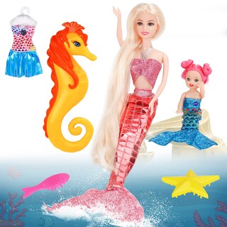 Foto 6 | Foto 6 | Muñeca Sirena Bettina Princess Con Caballito De Mar Para Niñas De 3 A 12 Años - Venta Internacional.