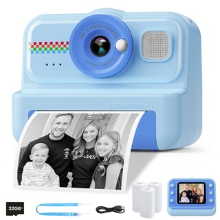 Foto 1 | Foto 1 | Cámara De Impresión Instantánea Himont Kids 1080p Hd Con Tarjeta De 32 Gb Azul - Venta Internacional.