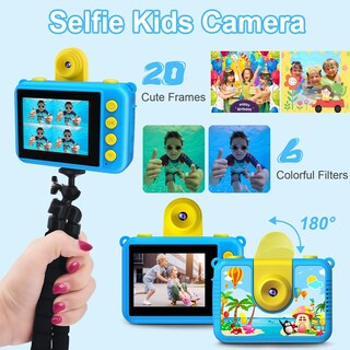 Foto 5 | Foto 5 | Cámara Impermeable Gktz Kids 20mp 1080p Con Tarjeta Sd De 32gb Rosa - Venta Internacional.