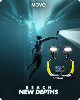 Foto 2 | Foto 2 | Plataforma De Buceo Movo Diverig1 Xl Con Luces Led Impermeables Para Gopro - Venta Internacional.