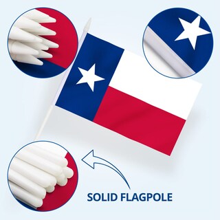 Foto 5 | Foto 5 | Minibandera Anley Texas State Paquete De 12 Unidades 5 X 8 Cm Con Mástil Y Punta De Lanza - Venta Internacional.