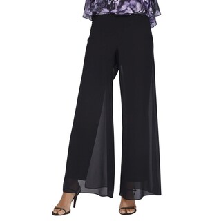 Foto 1 | Foto 1 | Pantalón De Vestir Alex Evenings De Pernera Ancha De Chifón Para Mujer Color Negro - Venta Internacional.