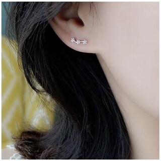Foto 2 | Foto 2 | Pendientes Andelaisi Tiny Flower Silver Ear Climber Para Mujer - Venta Internacional.