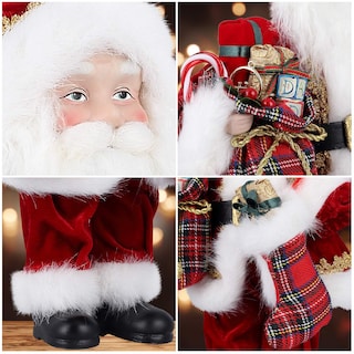 Foto 3 | Foto 3 | Decoraciones Navideñas De Papá Noel Para Niños Menores De 12 Años Con Bolsa De Regalos Y Calcetines - Venta Internacional.