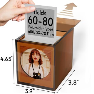 Foto 4 | Foto 4 | Caja De Almacenamiento De Fotos Y Marco Polaroid Winkine Paquete De 2 Color Ámbar - Venta Internacional.