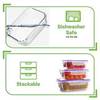 Foto 5 | Foto 5 | Recipientes De Vidrio Para Almacenar Alimentos Homberking De 18 Piezas Color Morado - Venta Internacional.