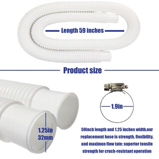 Foto 2 | Foto 2 | Manguera De Repuesto Para Bomba De Piscina 1 25 Cm De Diámetro 150 Cm De Largo Paquete De 2 - Venta Internacional.