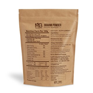Foto 2 | Foto 2 | Brahmi Powder Mb Herbals Pure 227 G Promueve El Crecimiento Del Cabello - Venta Internacional.