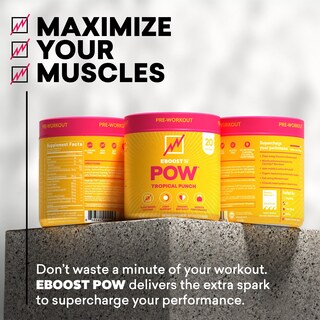 Foto 3 | Foto 3 | Polvo Para Antes Del Entrenamiento Eboost Pow Tropical Punch 20 Porciones - Venta Internacional.