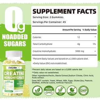 Foto 3 | Foto 3 | Suplemento De Gomitas Elevatelife Con Monohidrato De Creatina De 5000 Mg - Venta Internacional.