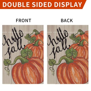 Foto 6 | Foto 6 | Bandera De Jardín Faxlevy Fall 30 X 45 Cm Doble Cara Diseño Happy Pumpkin - Venta Internacional.