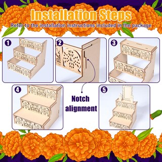 Foto 2 | Foto 2 | Altar Ofrenda Día De Los Muertos Motimind Calavera De Azúcar De Madera - Venta Internacional.