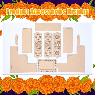 Foto 3 | Foto 3 | Altar Ofrenda Día De Los Muertos Motimind Calavera De Azúcar De Madera - Venta Internacional.