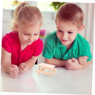 Foto 5 | Foto 5 | Mesa De Casa De Muñecas En Miniatura Mesa De Pícnic Muebles De Madera - Venta Internacional.