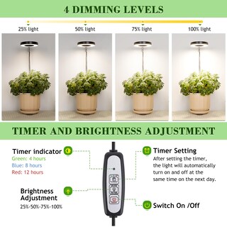 Foto 4 | Foto 4 | Plant Grow Light Lordem Led De Espectro Completo Para Plantas De Interior - Venta Internacional.