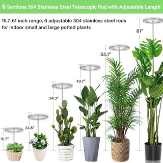 Foto 3 | Foto 3 | Luz Led De Cultivo Weeaeew De Espectro Completo Con Temporizador Para Plantas De Interior - Venta Internacional.