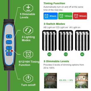 Foto 4 | Foto 4 | Led Grow Light Wiaxulay De 6000 K Espectro Completo 5 Niveles Regulables - Venta Internacional.