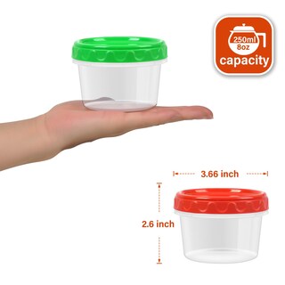 Foto 2 | Foto 2 | Contenedores De Almacenamiento Para Congelador Eonjoe Extra Gruesos 240 Ml (juego De 12) - Venta Internacional.