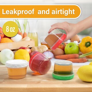 Foto 4 | Foto 4 | Contenedores De Almacenamiento Para Congelador Eonjoe Extra Gruesos 240 Ml (juego De 12) - Venta Internacional.