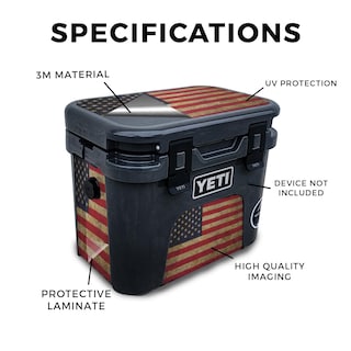 Foto 2 | Foto 2 | Calcomanía Con Diseño De Piel Para Bandera Vintage De Yeti Roadie 15 Hard Cooler - Venta Internacional.