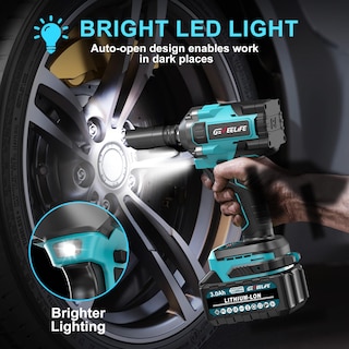 Foto 5 | Foto 5 | Llave De Impacto Geveelife 550n.m/400 Ft-lbs Sin Escobillas 1/2 Con 2 X 3.0 Ah - Venta Internacional.