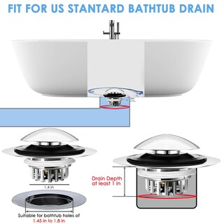 Foto 4 | Foto 4 | Tapón De Desagüe Para Bañera Baolsls  Desplegable  Recogedor De Pelo - Venta Internacional.