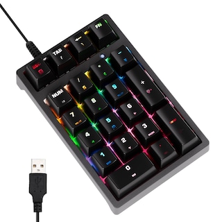 Foto 1 | Foto 1 | Teclado Numérico Jphtek Mecánico Con Cable Usb De 21 Teclas Con Led Azul - Venta Internacional.