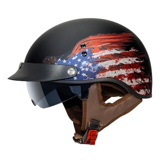 Foto 1 | Foto 1 | Casco De Moto Vcan Cruiser Half Face Con Parasol Dot - Venta Internacional.