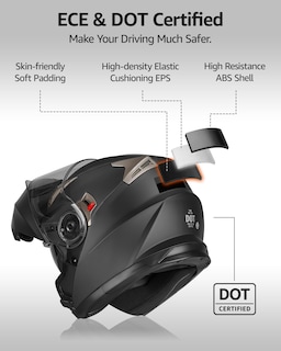 Foto 4 | Foto 4 | Casco De Moto Yema Ym-925 Modular Integral Dot L Matte - Venta Internacional.