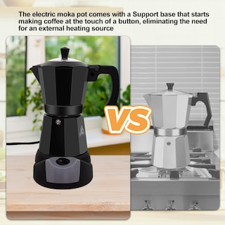 Foto 4 | Foto 4 | Cafetera Eléctrica Moka Pot Valvpant Para 5-6 Tazas Y 270 Ml - Venta Internacional.
