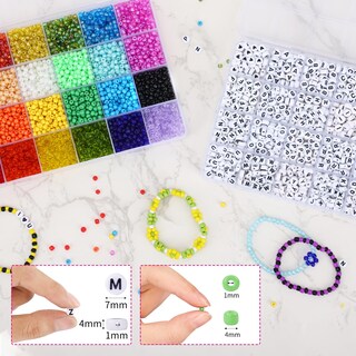 Foto 7 | Foto 7 | Kit De Perlas Dicobd 7200 Unidades Semillas De Cristal Con Letras A-z 4 Mm - Venta Internacional.