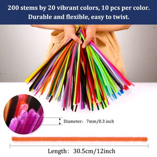 Foto 3 | Foto 3 | Limpiapipas Bundooraking 200 Suministros Multicolores Para Manualidades - Venta Internacional.