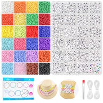 Kit De Pulseras Friendship Dowsabel Con 10000 Cuentas De Semillas De Vidrio - Venta Internacional.