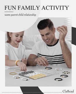 Foto 5 | Foto 5 | Kit Para Hacer Pulseras Clabead Clay Beads Con Cuentas Doradas Y Flores - Venta Internacional.