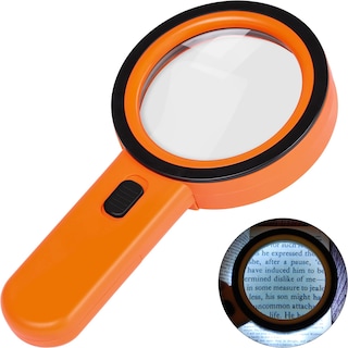 Foto 1 | Foto 1 | Lupa Aixpi 30x Con Luz 12 Led Para Lectura Naranja - Venta Internacional.
