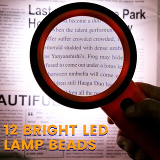 Foto 3 | Foto 3 | Lupa Aixpi 30x Con Luz 12 Led Para Lectura Naranja - Venta Internacional.