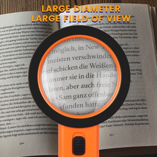 Foto 4 | Foto 4 | Lupa Aixpi 30x Con Luz 12 Led Para Lectura Naranja - Venta Internacional.