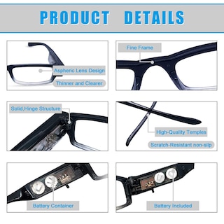 Foto 3 | Foto 3 | Paquete De 3 Gafas De Lectura Duanmei Con Luces Y Lupa - Venta Internacional.