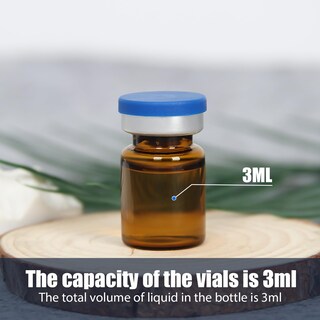 Foto 6 | Foto 6 | Vials Chudeng De Vidrio Ámbar De 3 Ml Con Tapas Y Tapones Paquete De 100 - Venta Internacional.