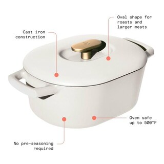 Foto 3 | Foto 3 | Hermoso Glaseado Blanco Esmaltado Genérico De Dutch Oven 6 Litros Drew Barrymore - Venta Internacional.