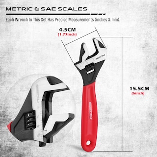 Foto 6 | Foto 6 | Llave Ajustable Para Tubos 15 Cm De Ancho Mandíbula Sedy Óxido Negro - Venta Internacional.