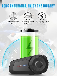 Foto 6 | Foto 6 | Auriculares Bluetooth Para Moto Maxto Mx1 2-riders 800 M Ipx6 - Venta Internacional.