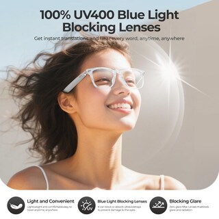 Foto 2 | Foto 2 | Gafas Inteligentes Wgp Ai Translation Más De 110 Idiomas Bluetooth Blancas - Venta Internacional.