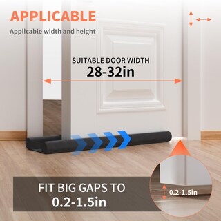 Foto 3 | Foto 3 | Tapón De Puerta Bksai Mejorado Para Huecos De 71 A 81 Cm Negro - Venta Internacional.