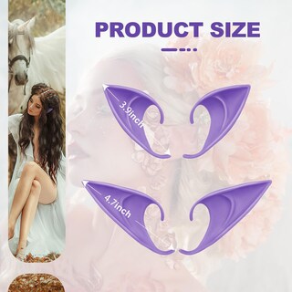 Foto 7 | Foto 7 | Cosplay Elf Ears Tavery Purple 2 Pares De Hadas De Duendecillo Para Halloween - Venta Internacional.