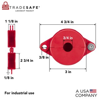 Foto 2 | Foto 2 | Válvula De Compuerta Valve Lockout Tradesafe De 1 A 2.5 Pulgadas Paquete De 2 - Venta Internacional.